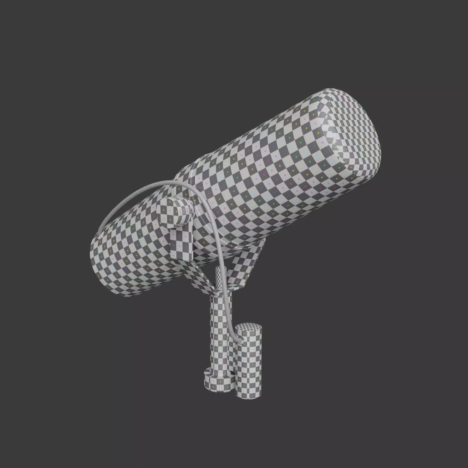 Shure SM7B Studio Microphone Low-poly 3D model_7