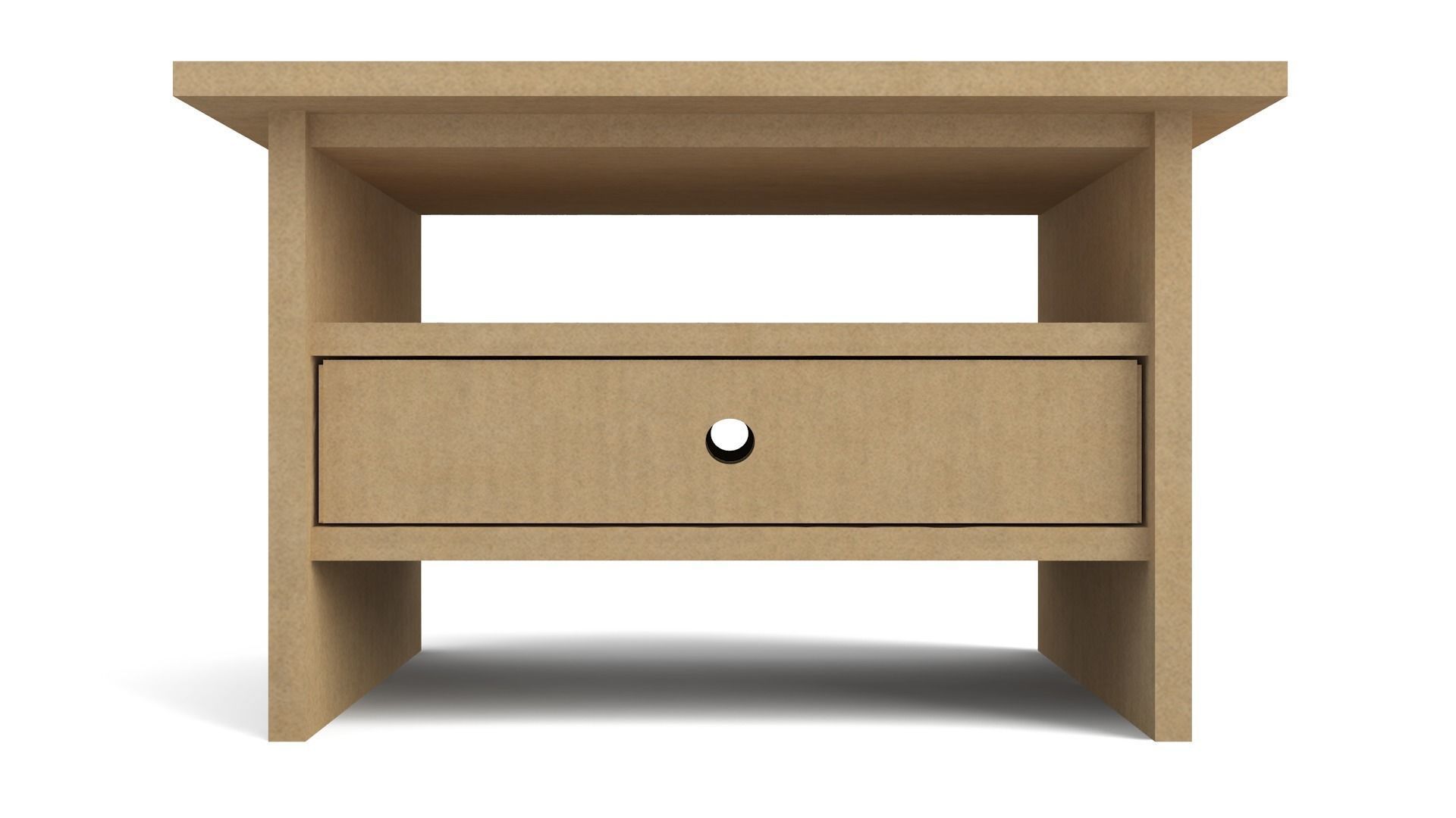 Cardboard Bedside Table KRUMEL Low-poly 3D model_4