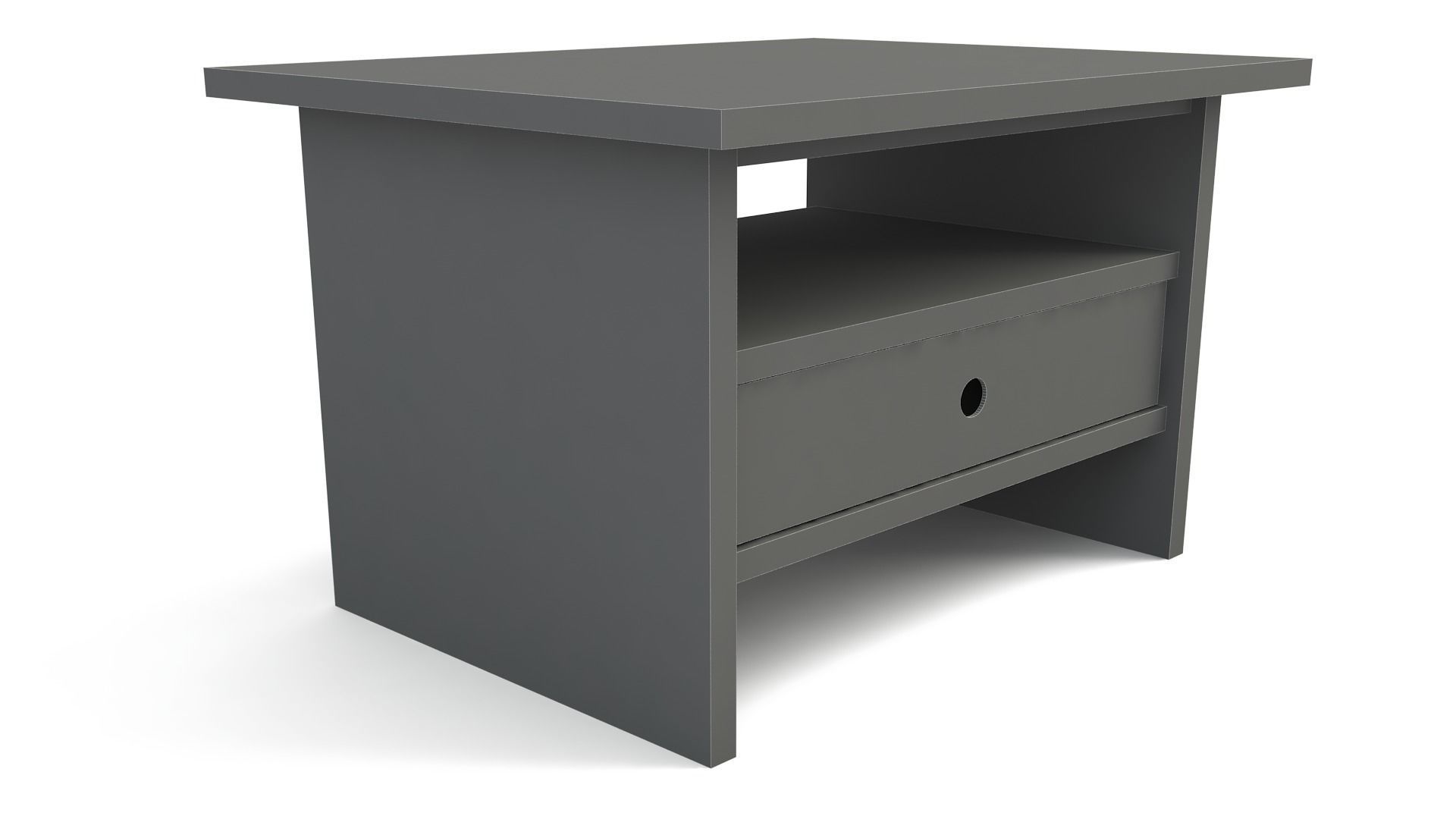 Cardboard Bedside Table KRUMEL Low-poly 3D model_6