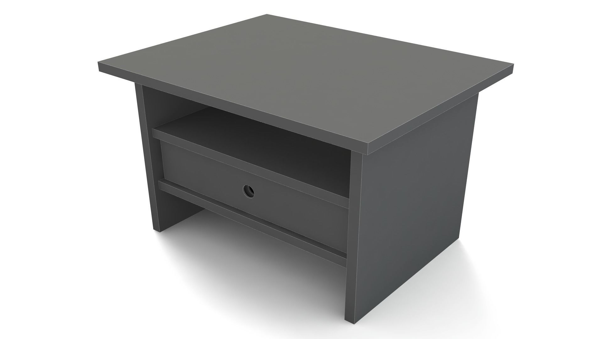 Cardboard Bedside Table KRUMEL Low-poly 3D model_7