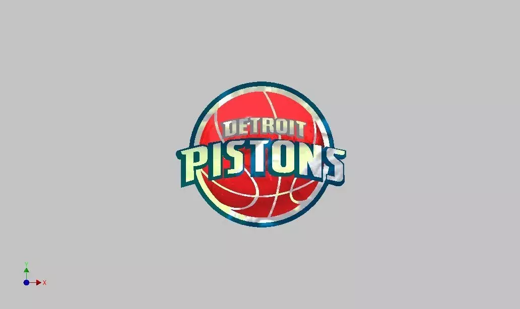DETROIT PISTON BADGE LOGO 3D print model