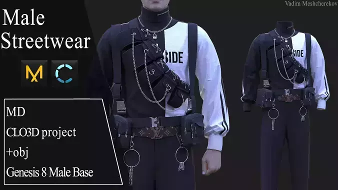 Male Streetwear 5 3D model