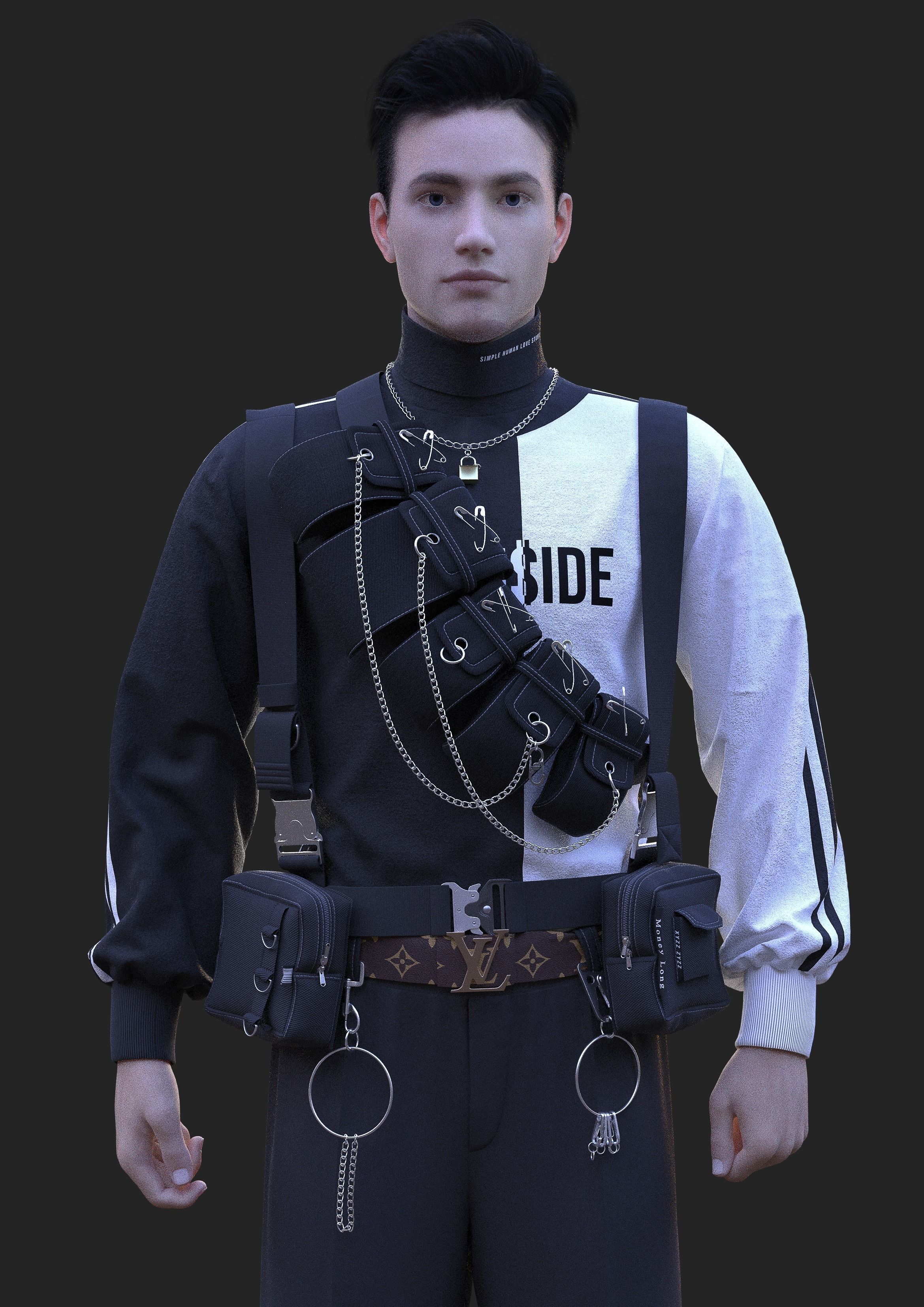 Male Streetwear 5 3D model_2