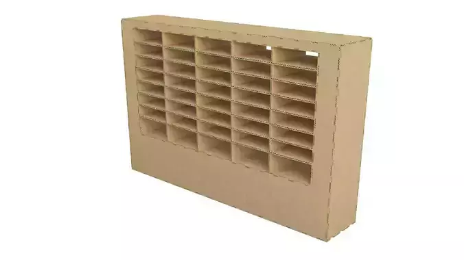Cardboard Sideboard Low-poly 3D model
