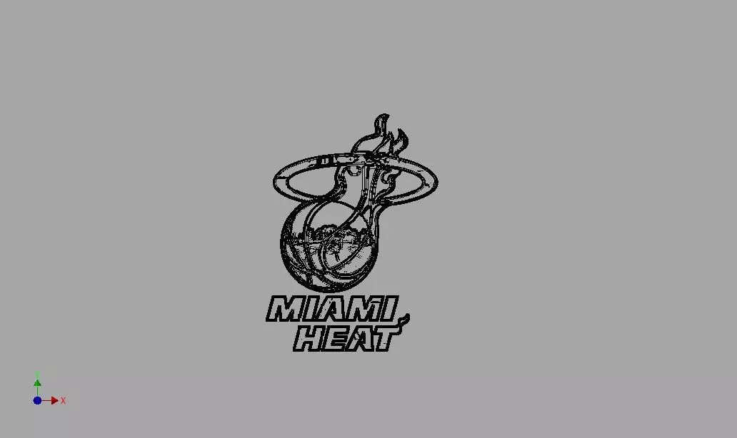MIAMI HEAT BADGE 3D print model