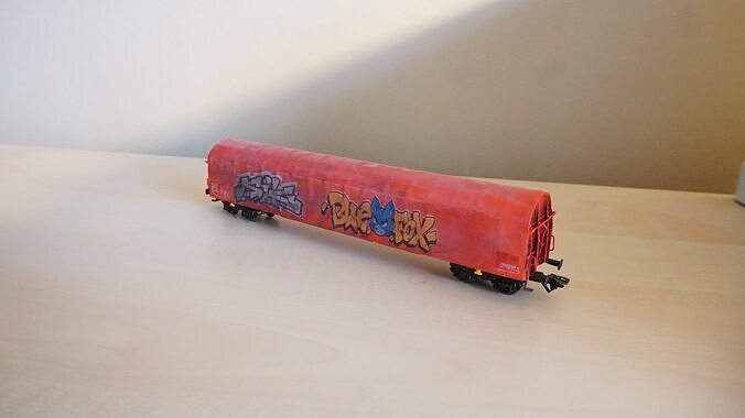 Pre supported H0 1-87 scale Rins 655 freight car 3D print model