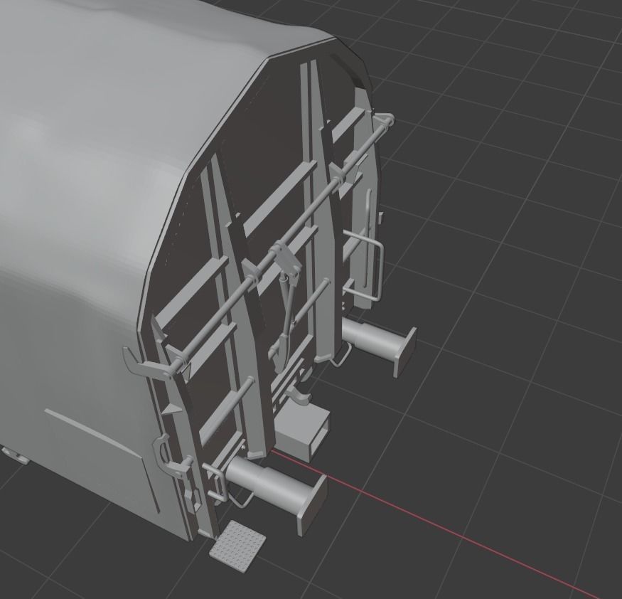 Pre supported H0 1-87 scale Rins 655 freight car 3D print model_13