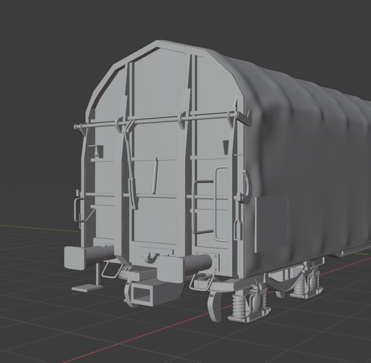 Pre supported H0 1-87 scale Rins 655 freight car 3D print model_11