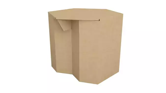 Cardboard Table Dicker MAKS Low-poly 3D model