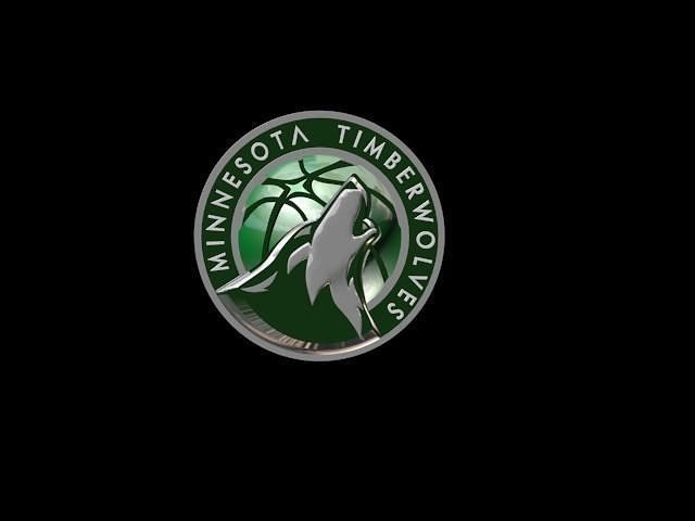 MINNESOTA timberwolves badge 3D print model