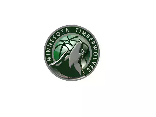 MINNESOTA timberwolves badge 3D print model