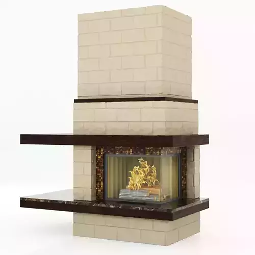 modern marble fireplace
