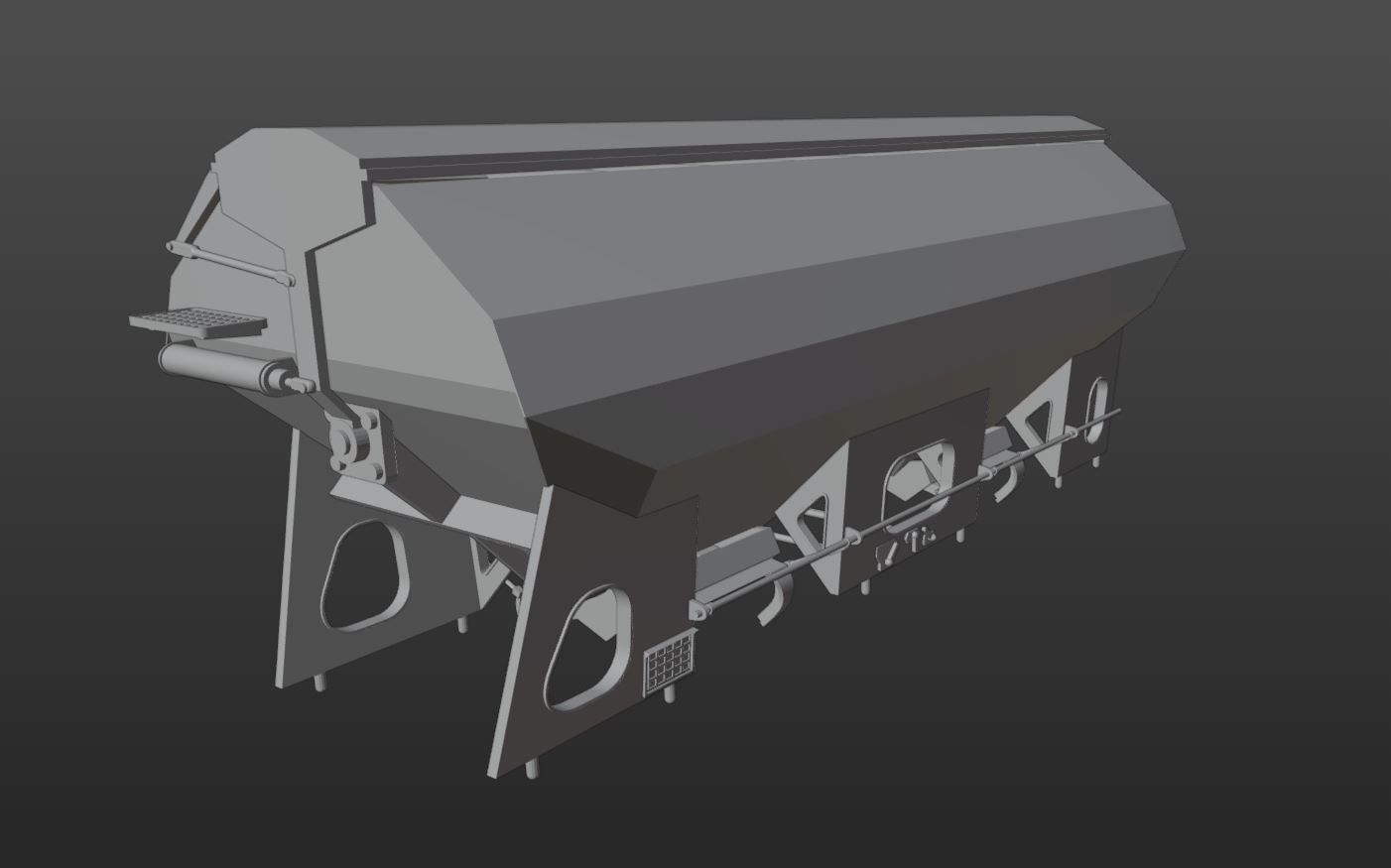 Pre supported H0 1-87 scale Tds self-unloading car 3D print model_8