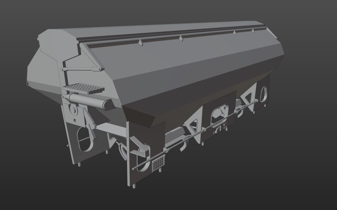 Pre supported H0 1-87 scale Tds self-unloading car 3D print model_9