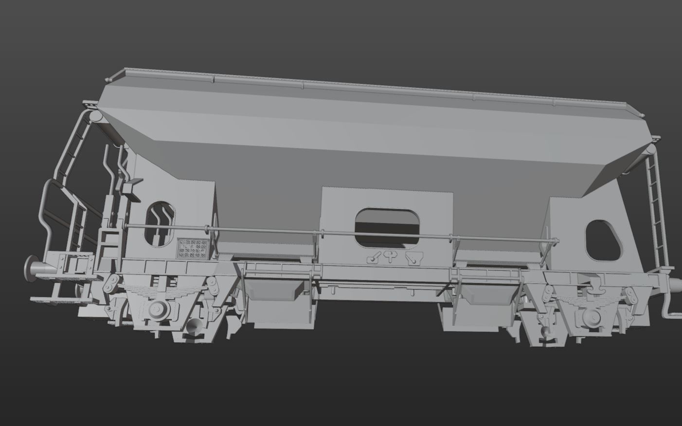 Pre supported H0 1-87 scale Tds self-unloading car 3D print model_13