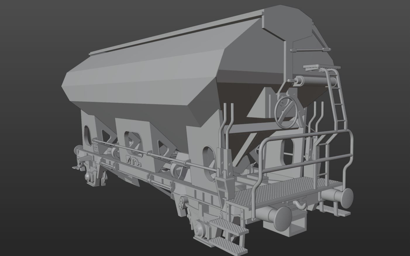 Pre supported H0 1-87 scale Tds self-unloading car 3D print model_11