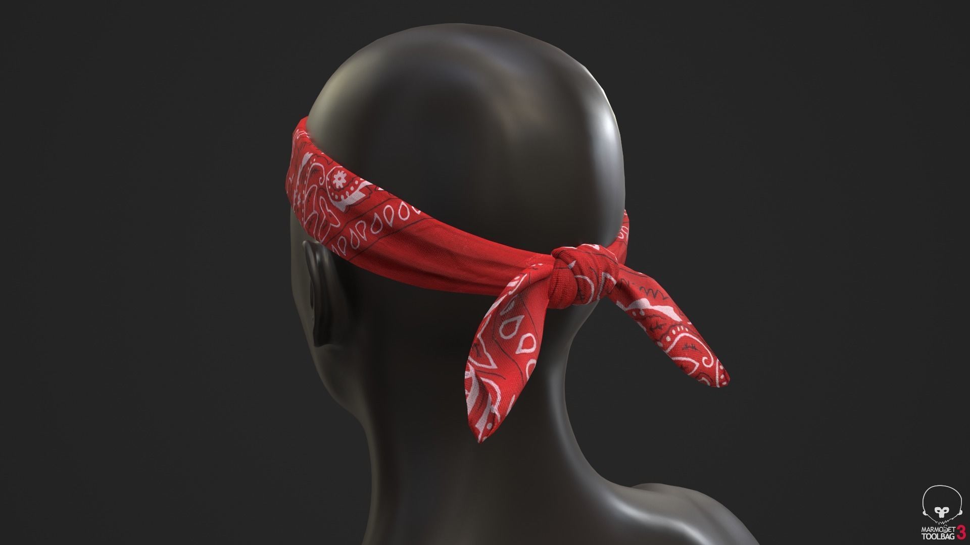 Headbands bandana Low-poly 3D model_8