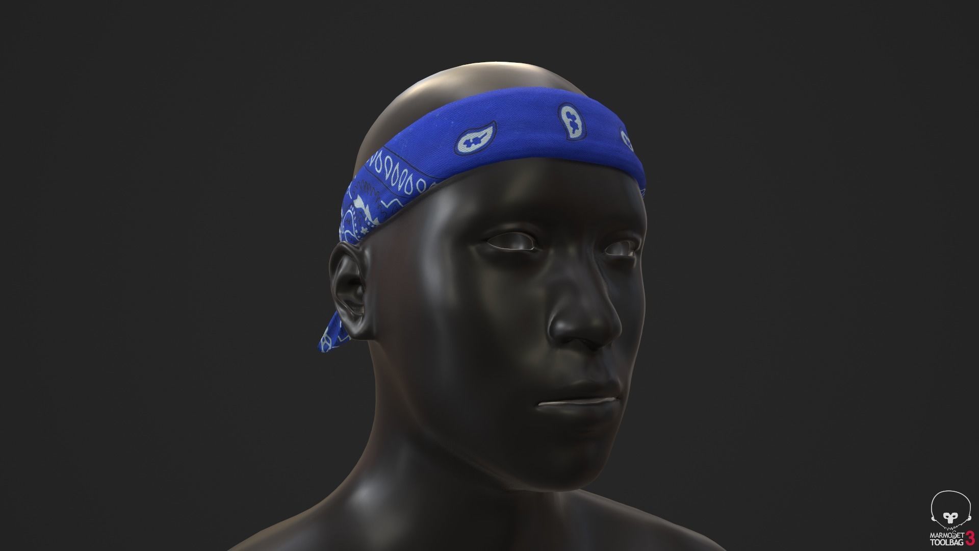 Headbands bandana Low-poly 3D model_2