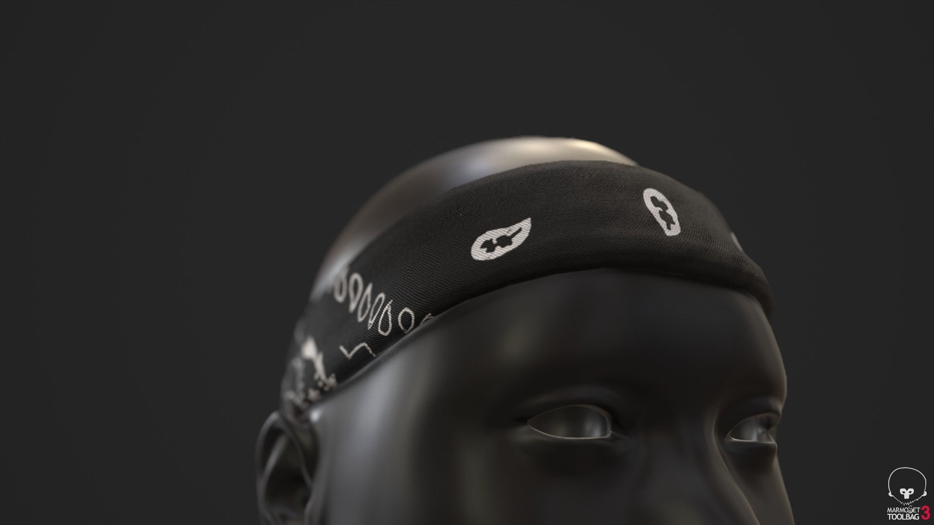 Headbands bandana Low-poly 3D model_14