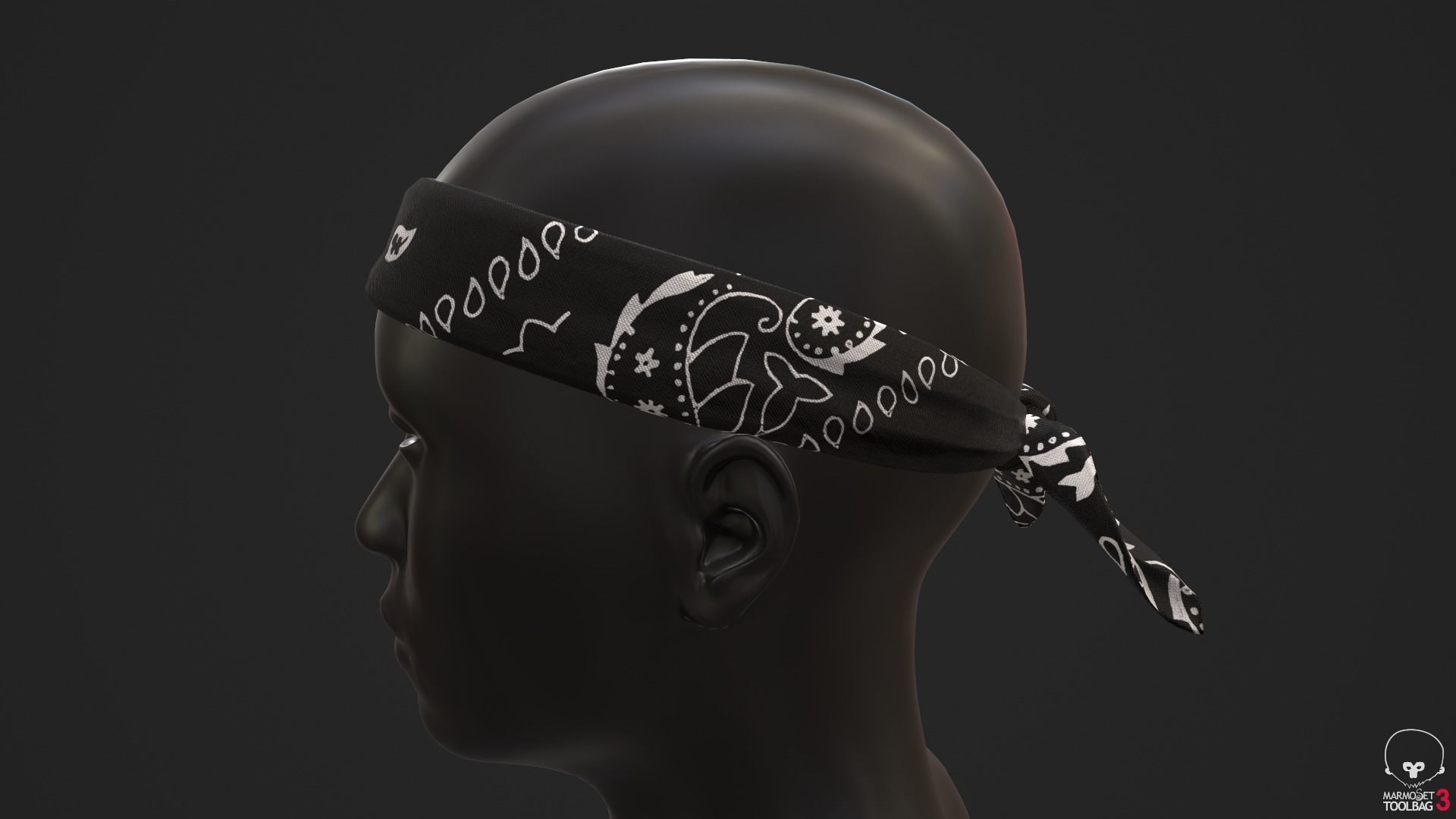 Headbands bandana Low-poly 3D model_9