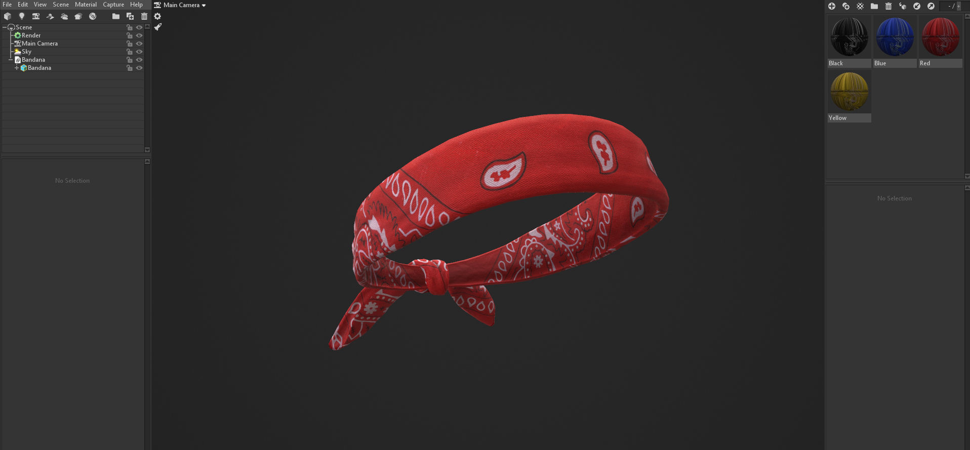 Headbands bandana Low-poly 3D model_19
