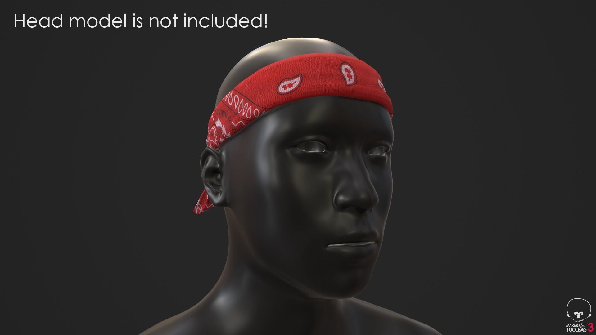 Headbands bandana Low-poly 3D model_1