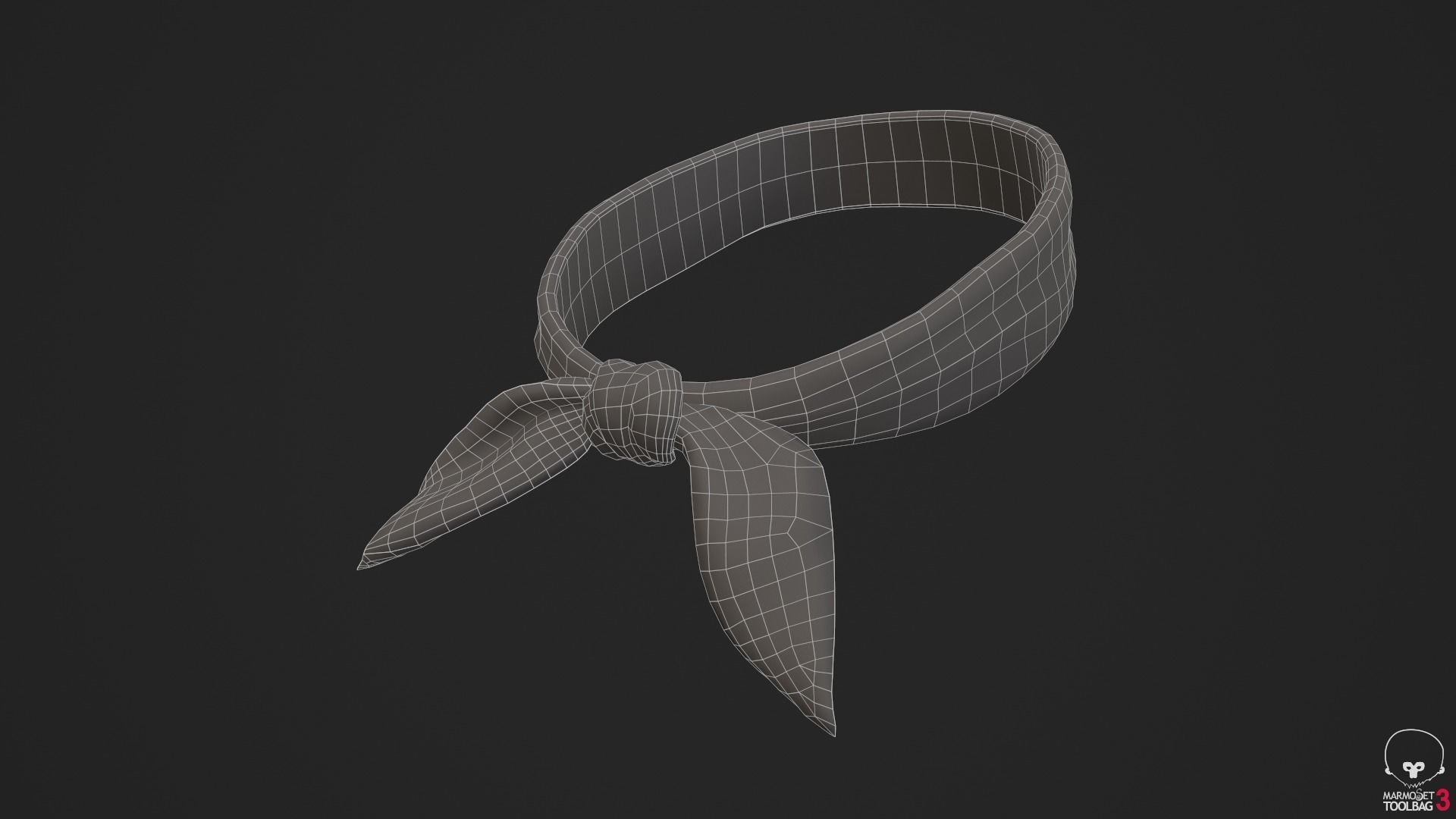 Headbands bandana Low-poly 3D model_16