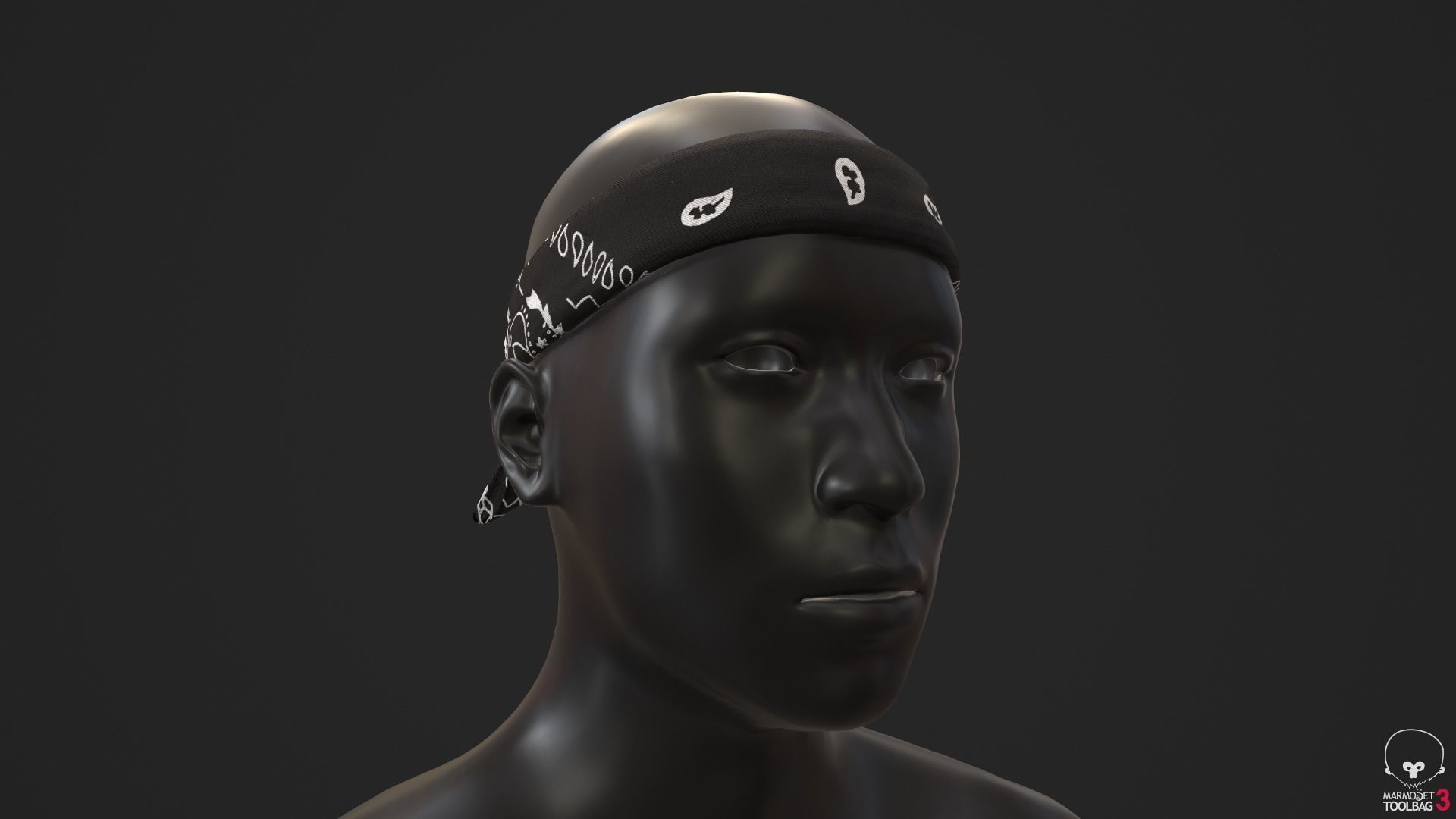 Headbands bandana Low-poly 3D model_4