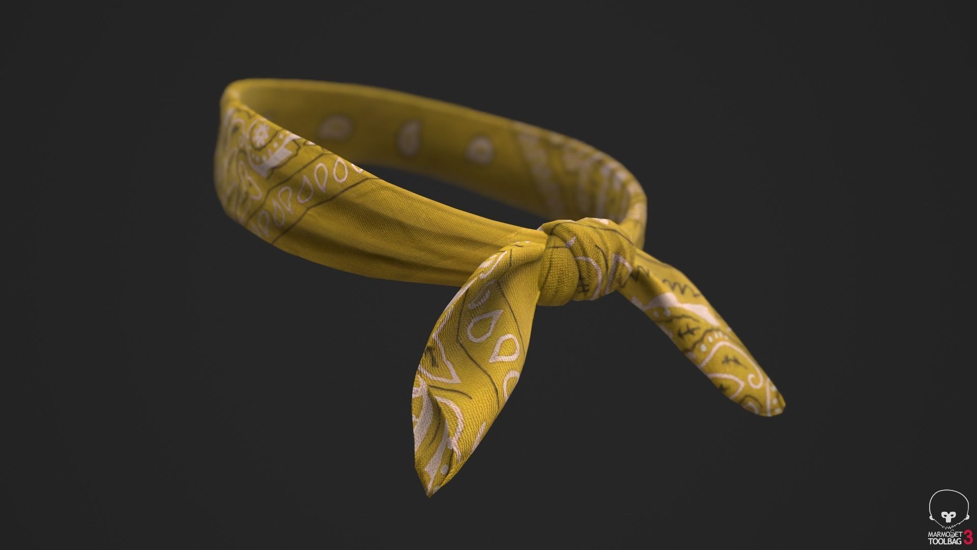 Headbands bandana Low-poly 3D model_7