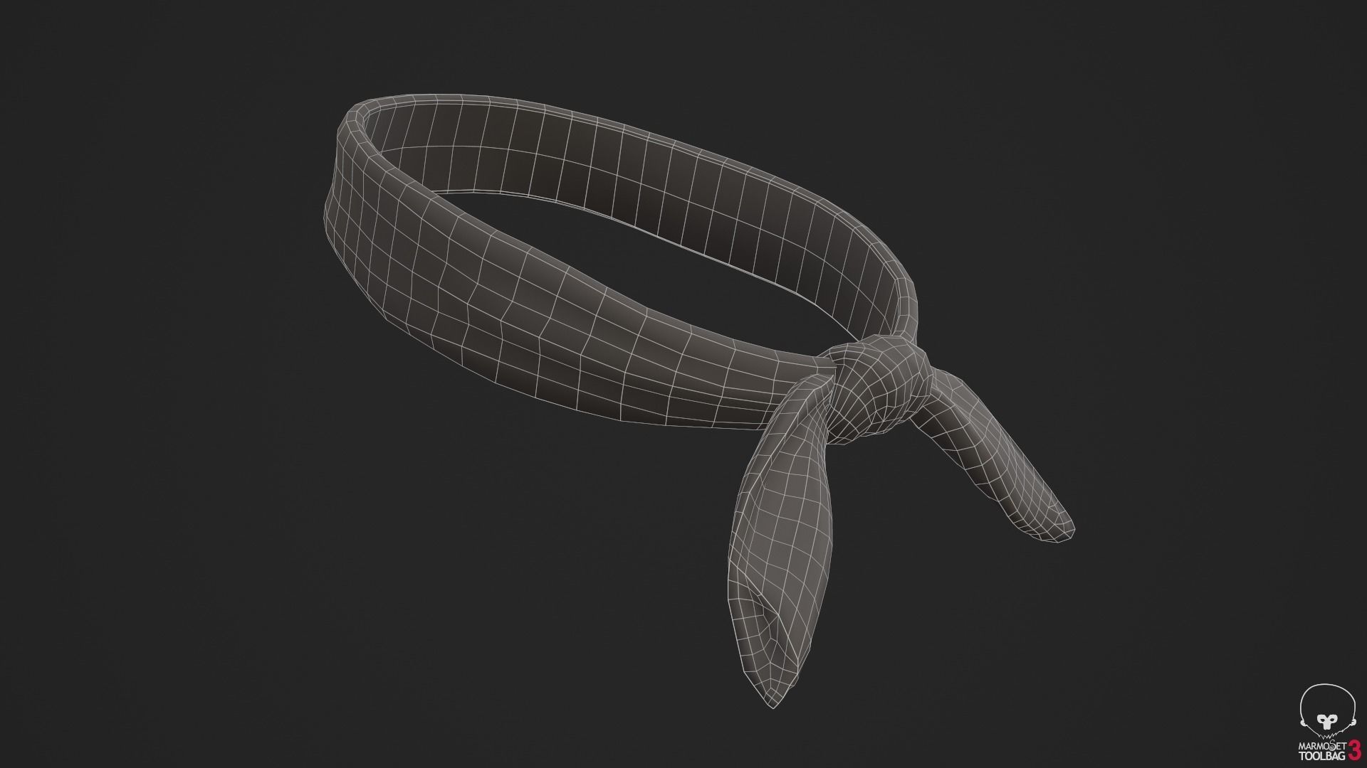Headbands bandana Low-poly 3D model_17