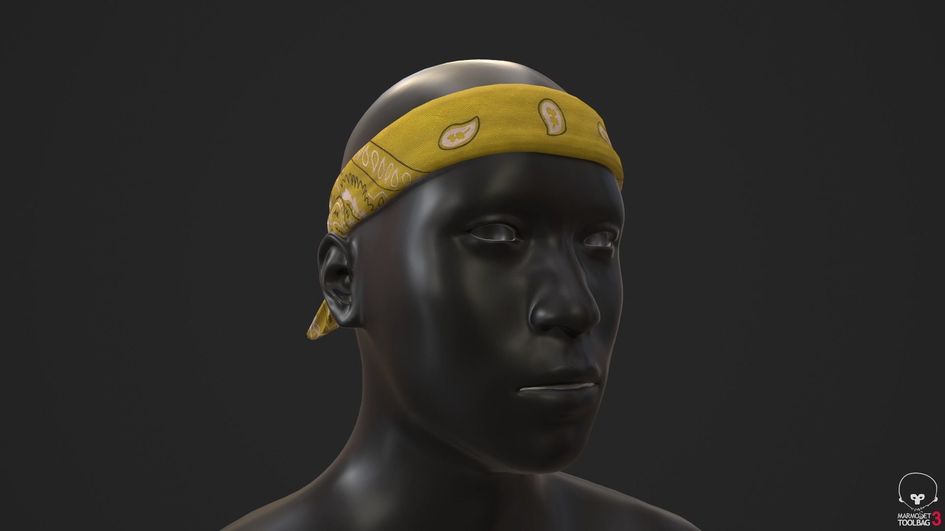 Headbands bandana Low-poly 3D model_3