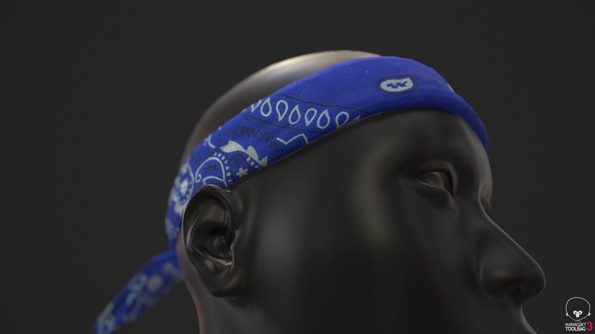 Headbands bandana Low-poly 3D model_12