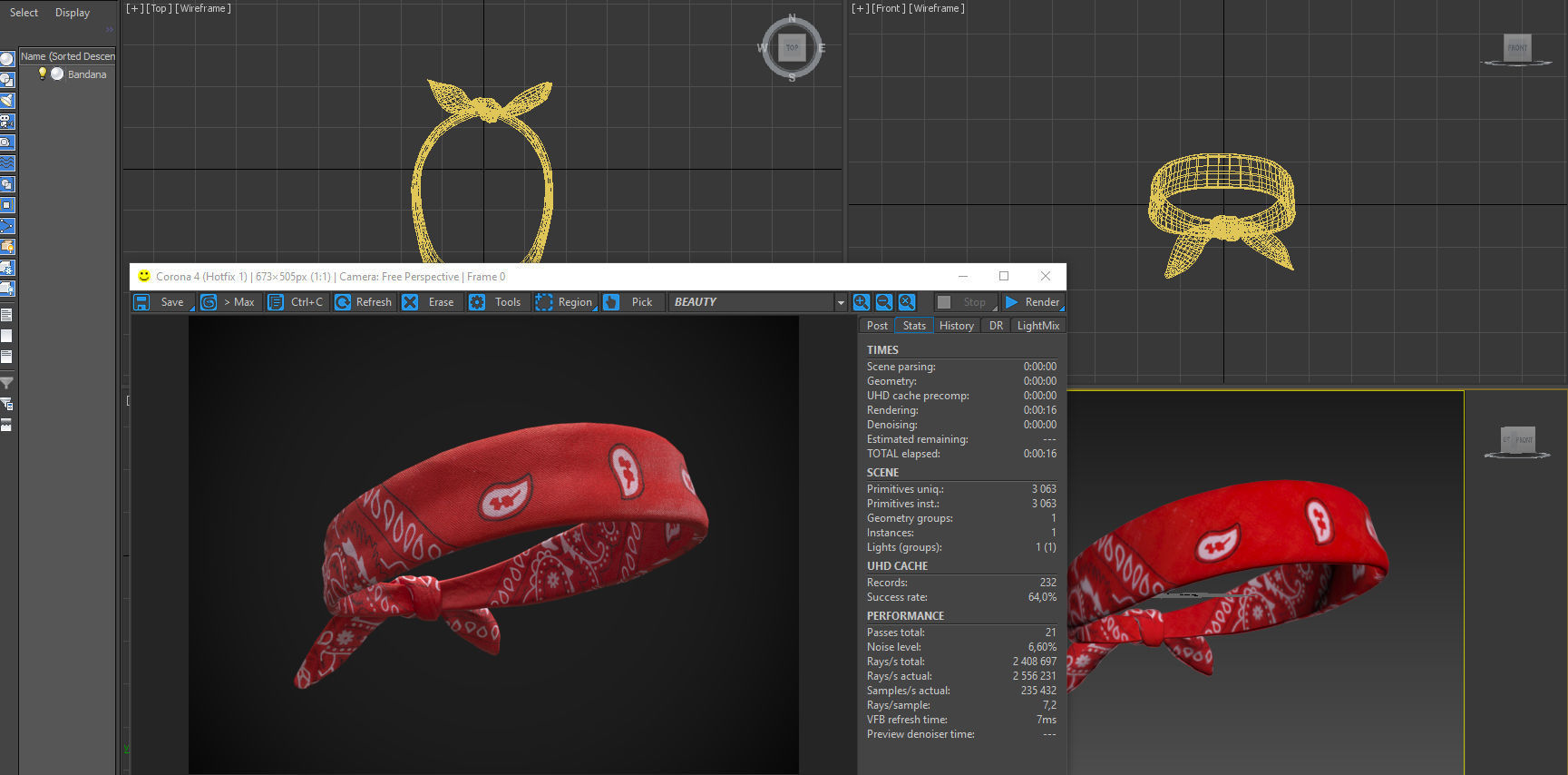 Headbands bandana Low-poly 3D model_18