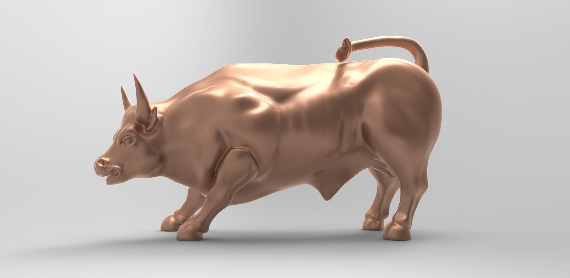 Wallstreet Bull 3D print model_1