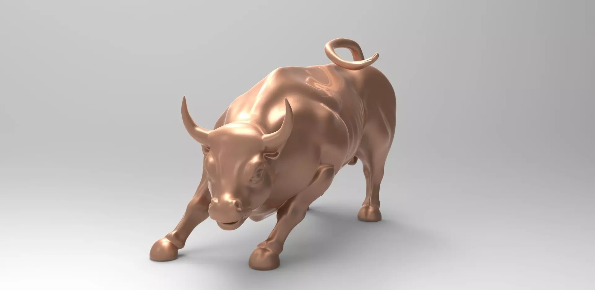 Wallstreet Bull 3D print model_0