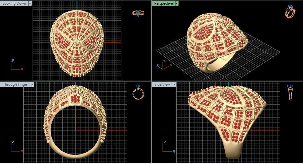 Spider-Man ring Silver Gold  Print 3D print model_8