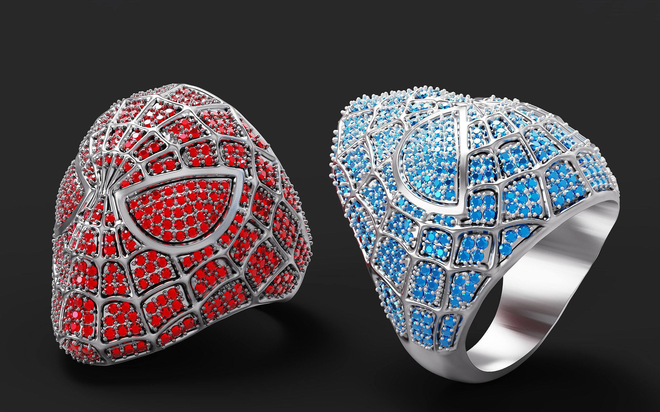 Spider-Man ring Silver Gold  Print 3D print model_2