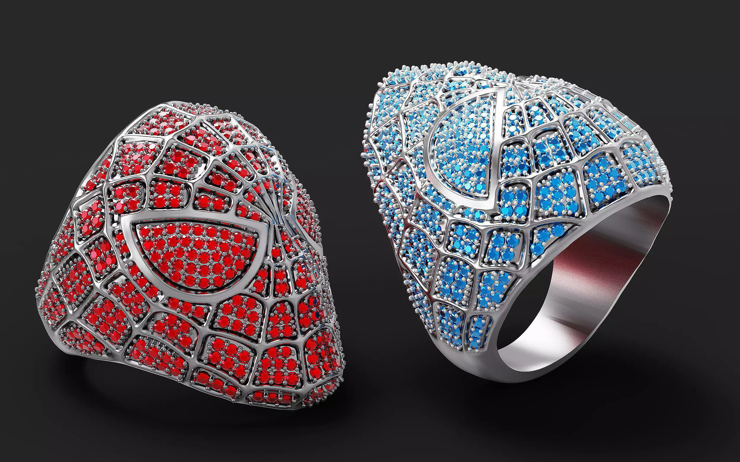 Spider-Man ring Silver Gold  Print 3D print model_0