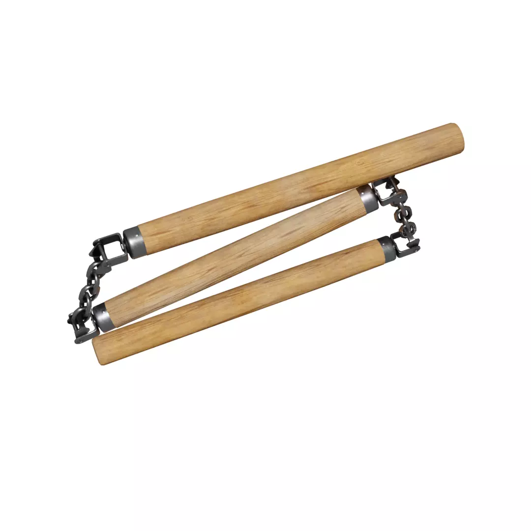 Triple Nunchaku 3D model_0