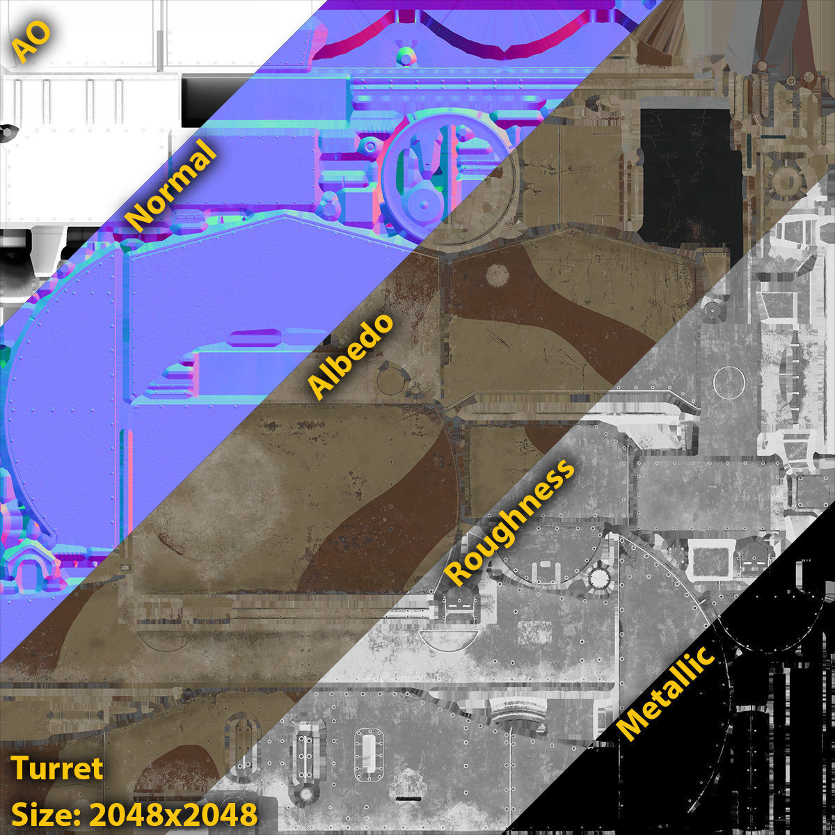 Vickers Medium Mk II Low-poly 3D model_17