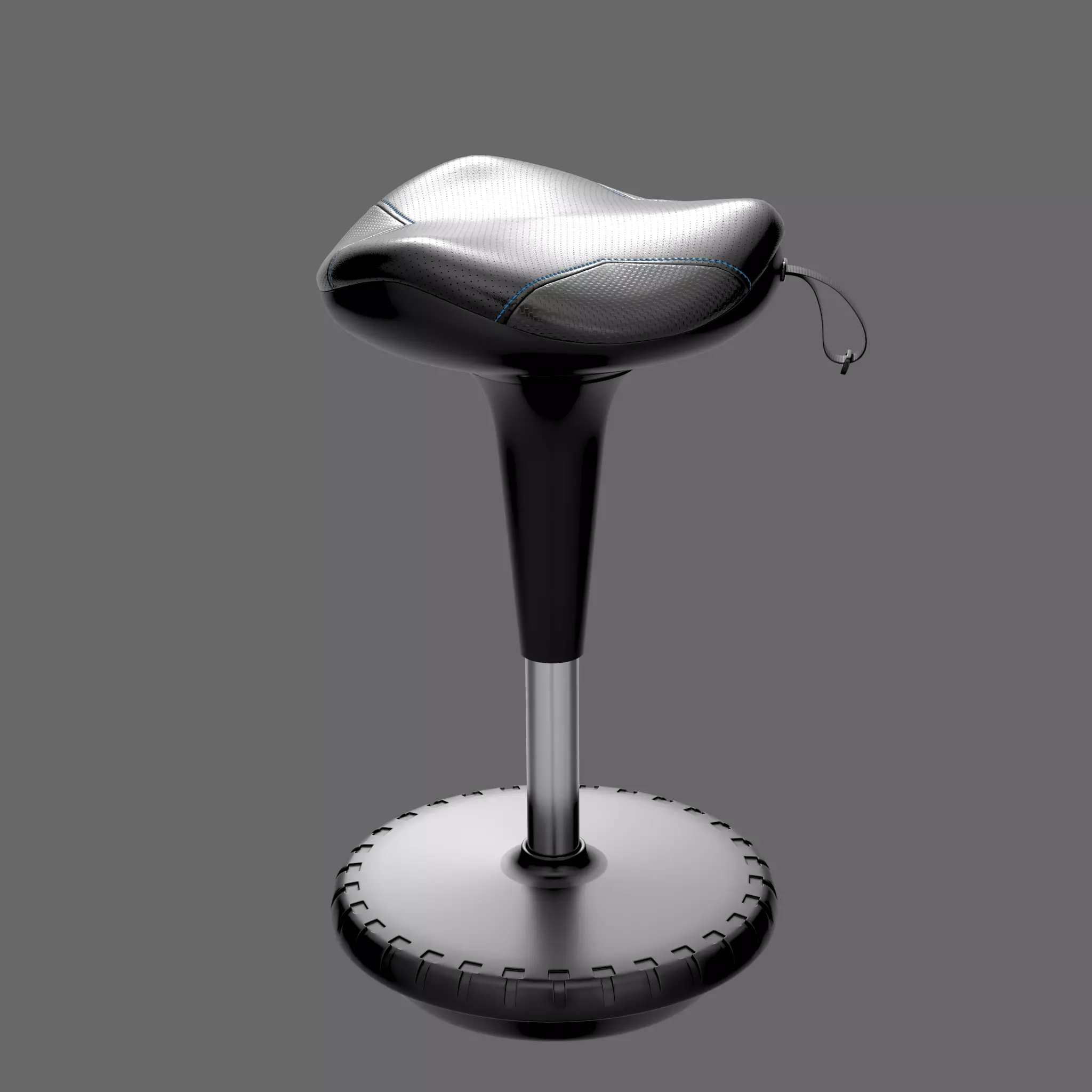 Standing Desk Swivel Stool 3D model_0