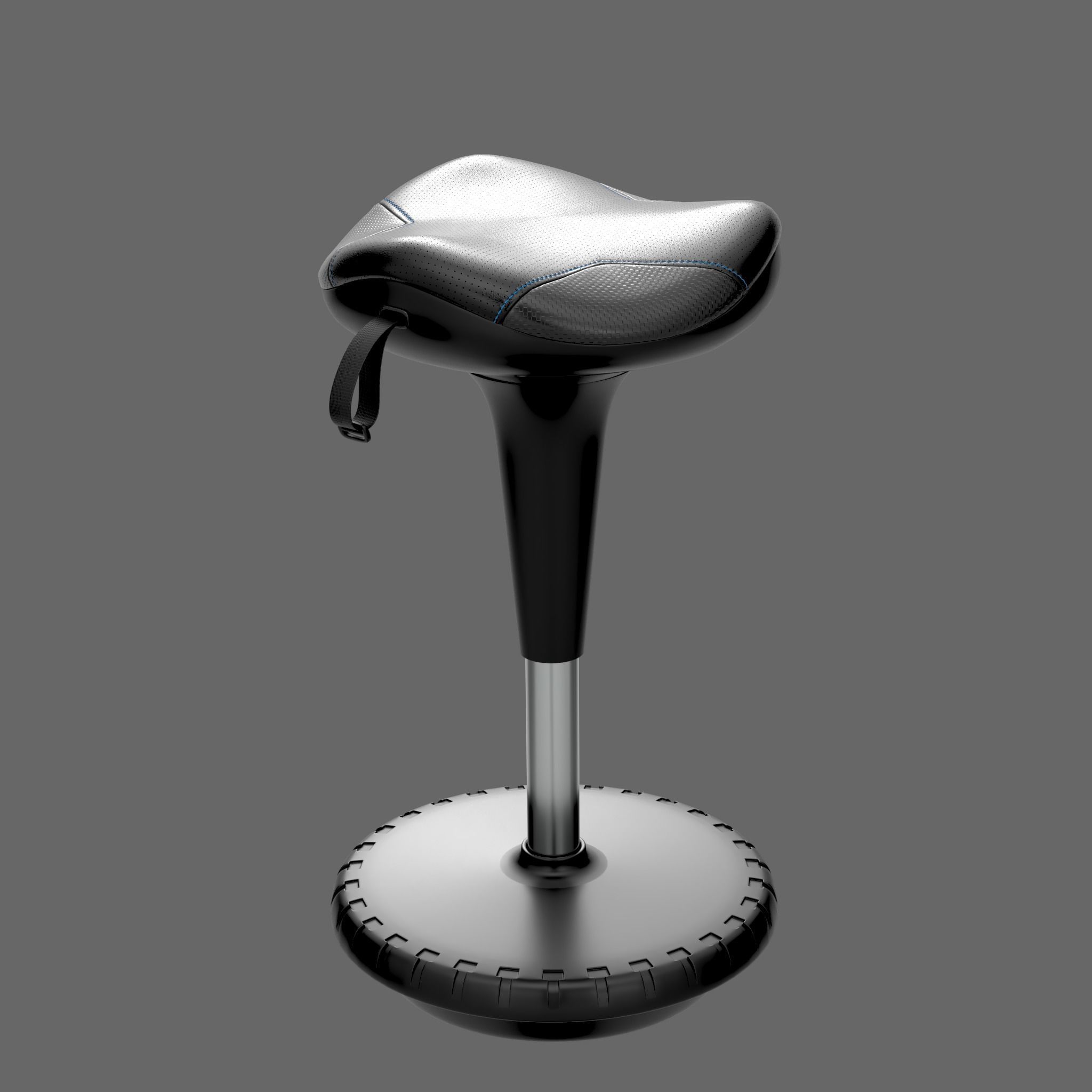 Standing Desk Swivel Stool 3D model_1