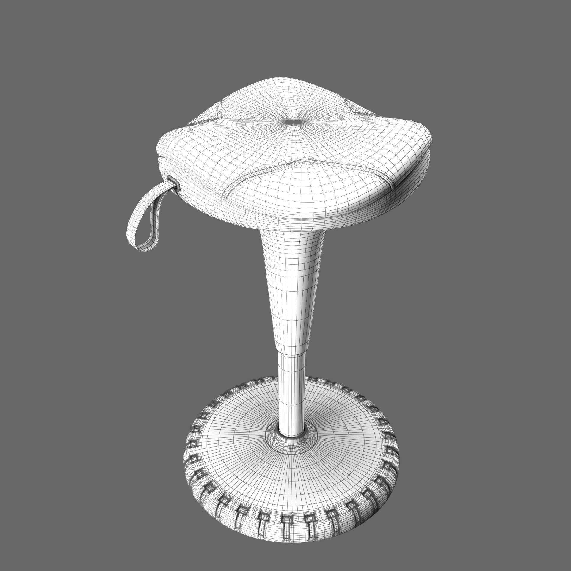 Standing Desk Swivel Stool 3D model_2