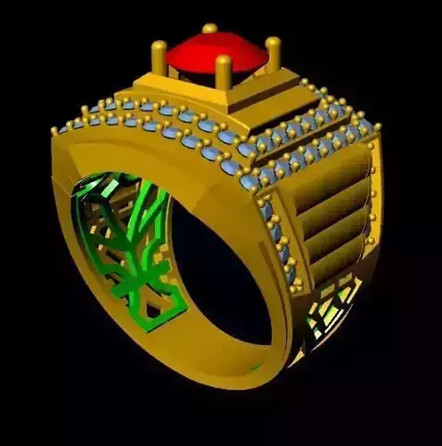 menRing gold ring with stone