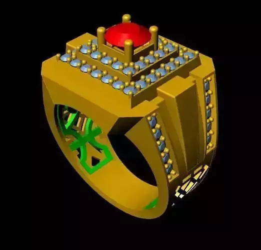 menRing gold ring with stone