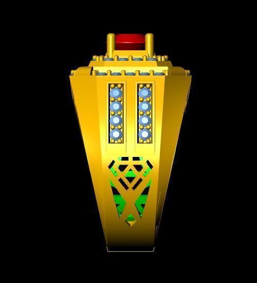 menRing gold ring with stone 3D print model_2