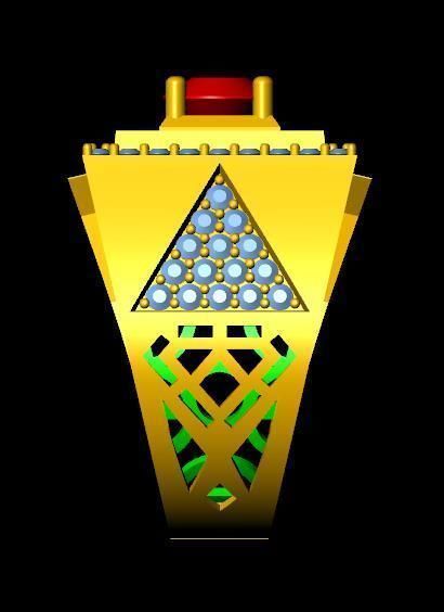 menRing gold ring with stone and diamonds 3D print model_2