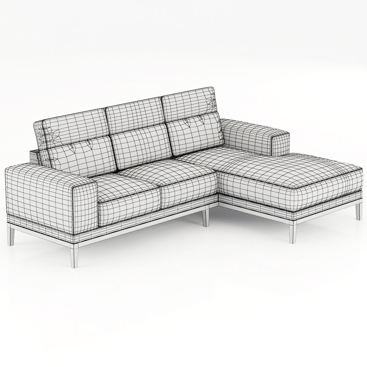 Natuzzi Borghese sofa 3D model_5