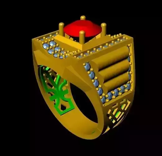 menRing gold ring with stone