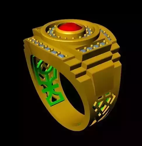menRing gold ring with stone